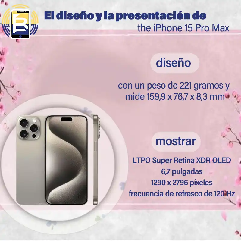 El diseño y la pantalla del iPhone 15 Pro Max: