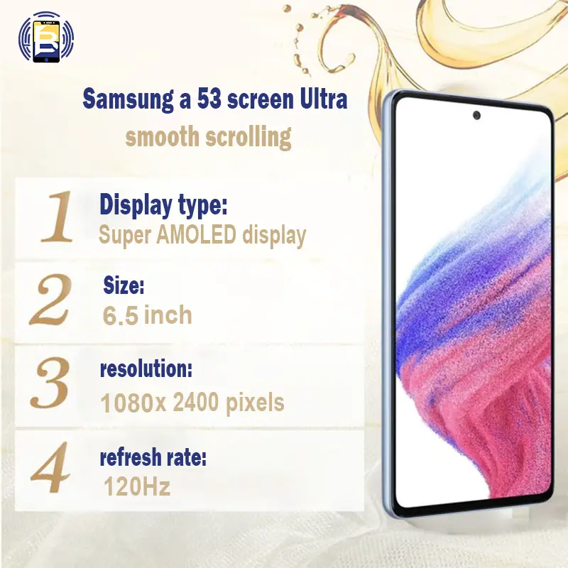 Samsung a 53 screen Ultra-smooth scrolling