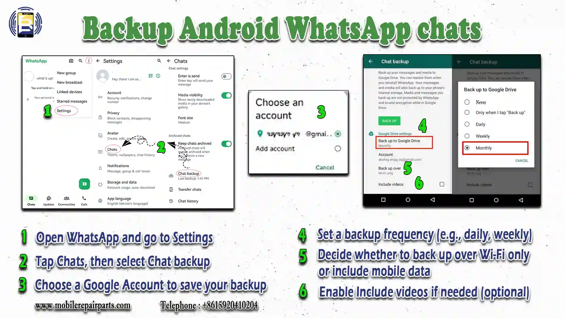 Backup Android WhatsApp chats