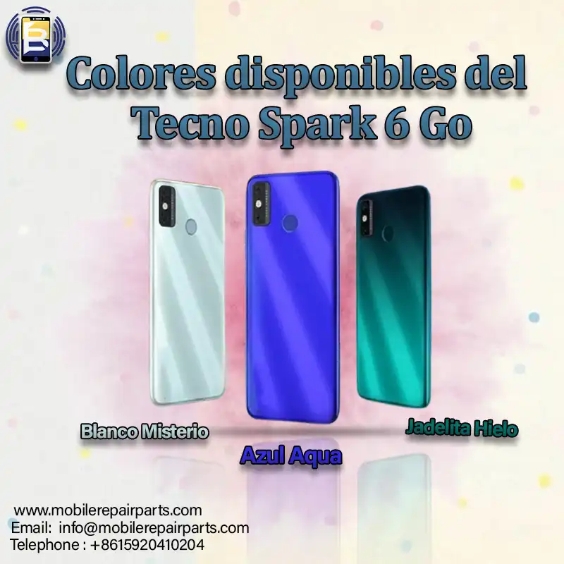 Colores disponibles del Tecno Spark 6 Go