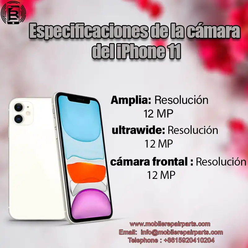 Especificaciones de la cámara del iPhone 11,