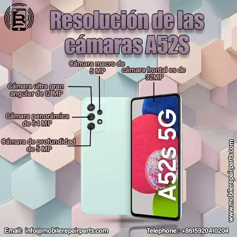 cuatro cámaras traseras, cámara frontal 32MP, panorámica 64MP, ultra gran12MP.