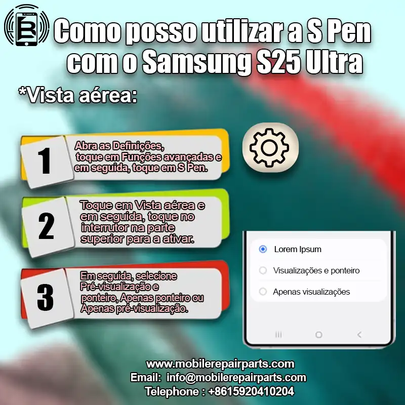Vista aérea, s pen, Samsung S25 Ultra