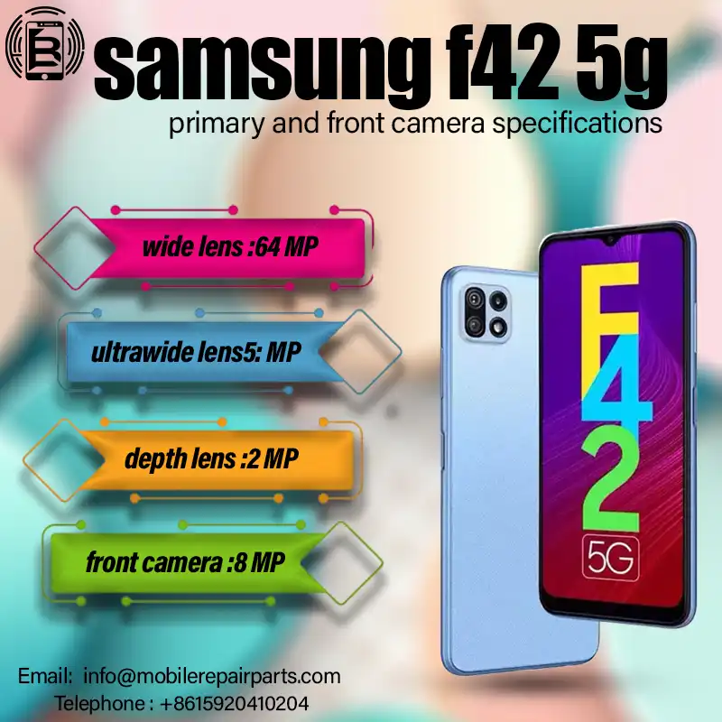 samsung f42 5g primary and front camera specifications