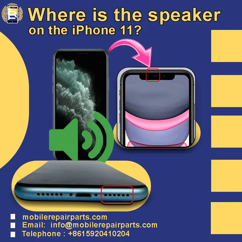 1-Where is the speaker on the iPhone 11?