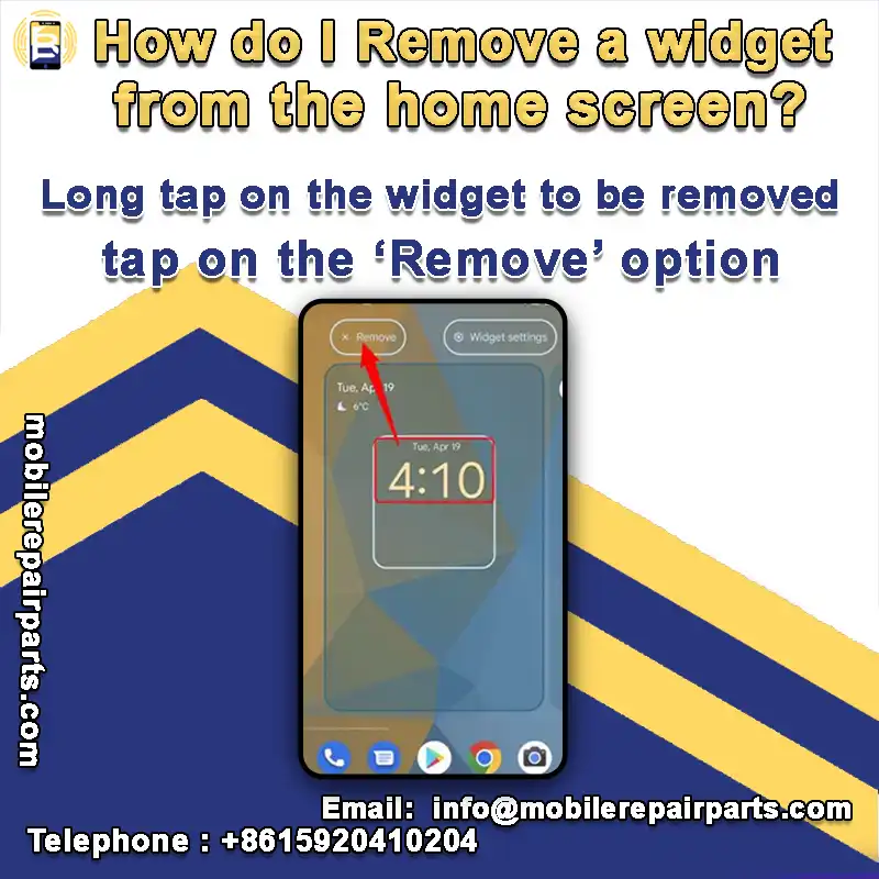 How do I Remove a widget from the home screen