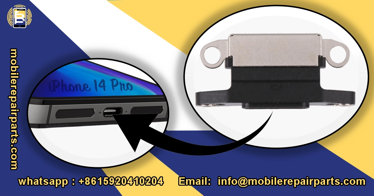 Reparación de puerto de carga iPhone 14 Pro con pieza nueva