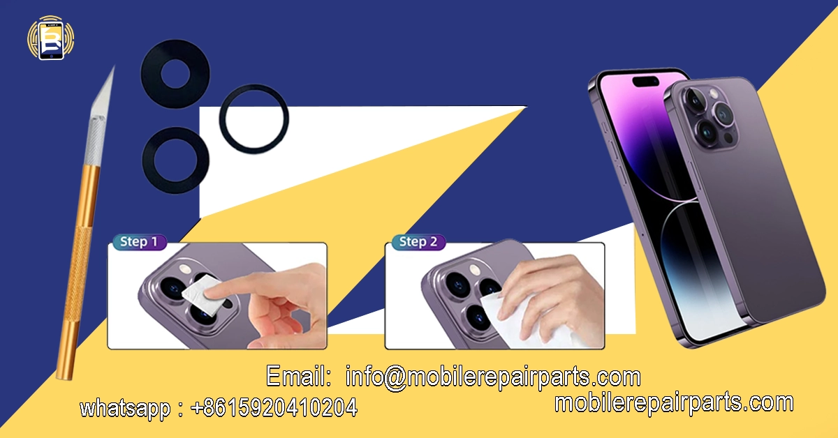 Guía de instalación de protectores de cámara para iPhone 14 Pro Max con herramientas