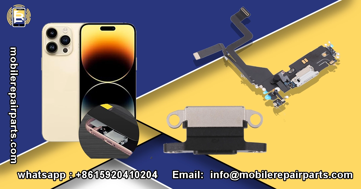 iPhone 14 Pro with charging port flex cable