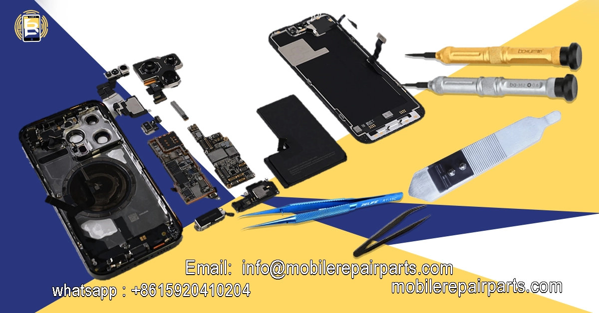 Kit iPhone con contactos de herramientas y piezas reparar