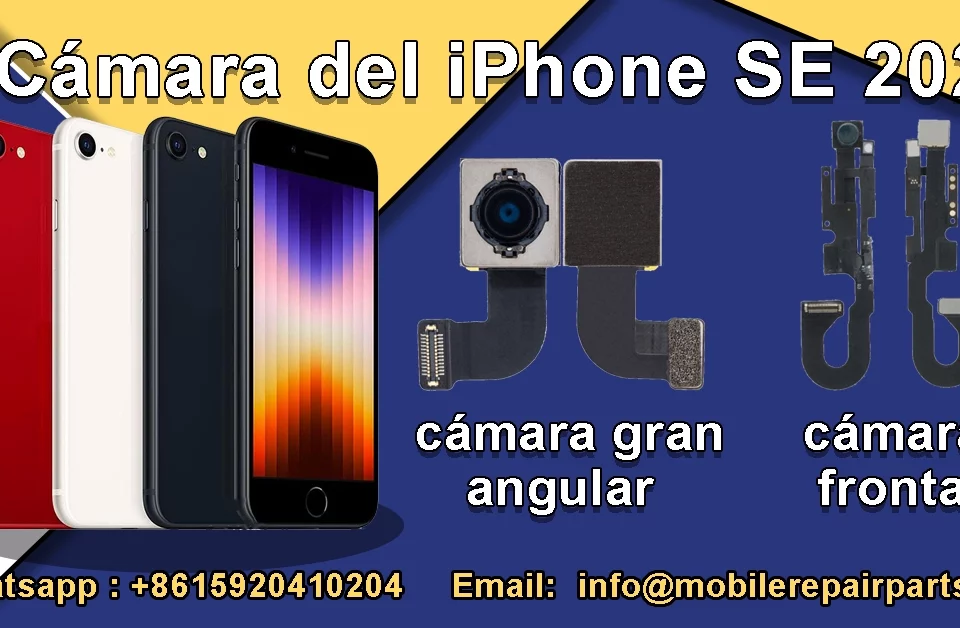 herramientas cámaras iPhone SE 2022 para reparación de smartphone con contacto