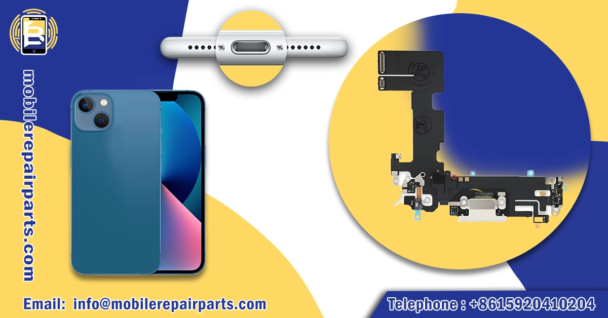 iPhone 13 with charging port and flex cable replacement
