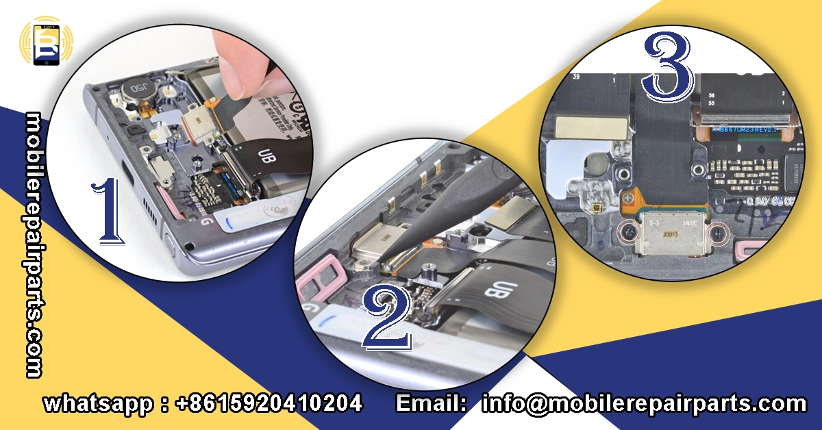 Guía paso a paso del cambio del puerto de carga en un Samsung Galaxy Note 20