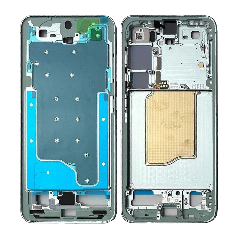 Samsung Galaxy S25 middle frame replacement for secure cell phone structure and component alignment.