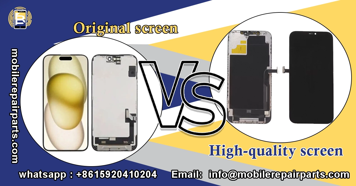 Original iPhone 16 screen vs high-quality replacement display