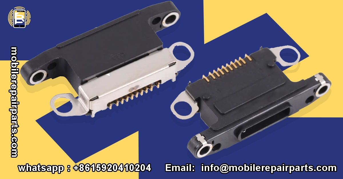 Two replacement charging port parts for iPhone 11