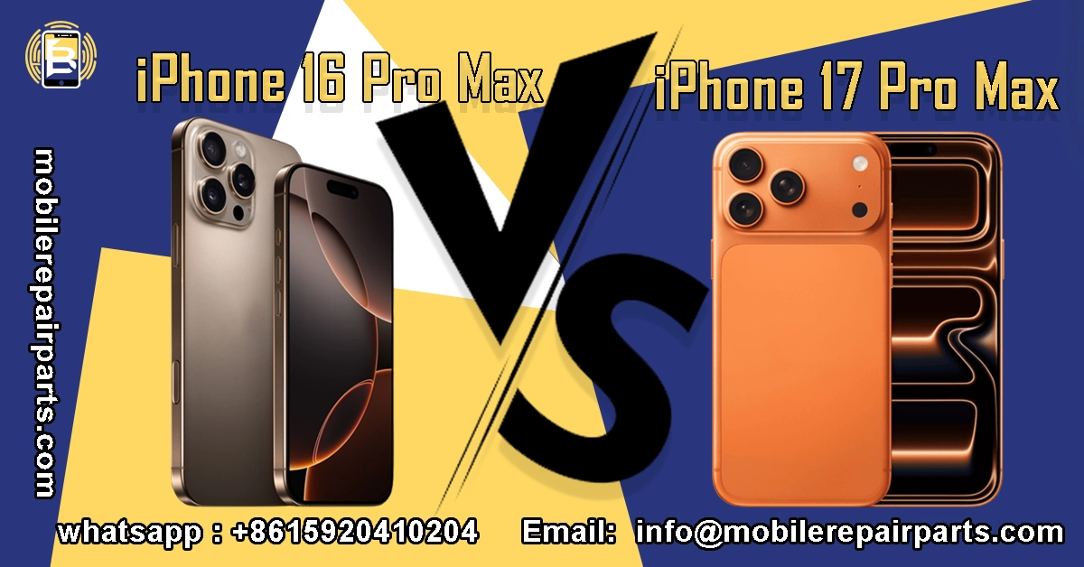 Comparación visual entre iPhone 16 Pro Max y iPhone 17 Pro Max