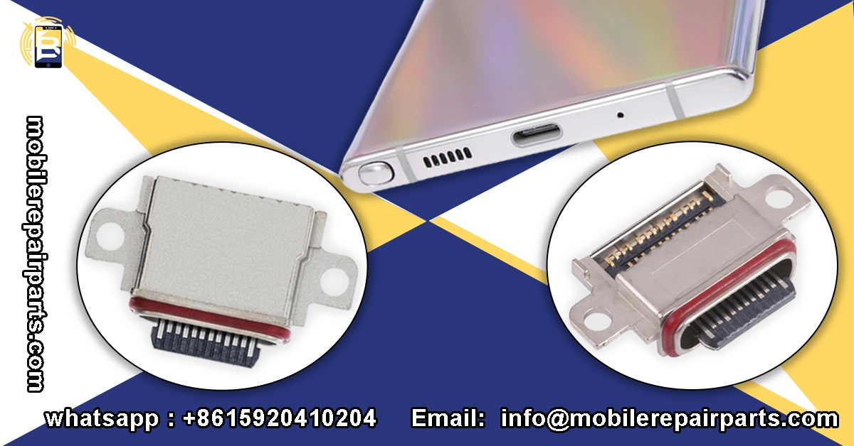 Dos repuestos de conector USB-C y puerto del Samsung Note 10+