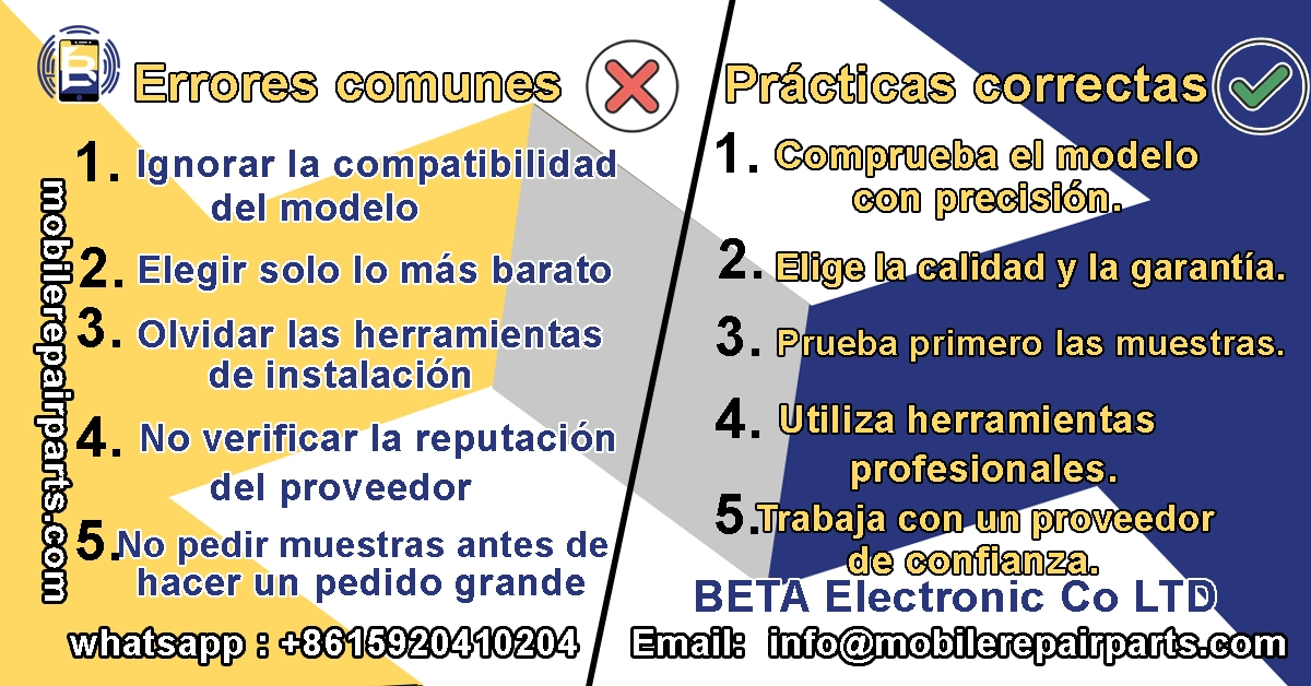 Errores comunes al comprar repuestos Samsung S24 al por mayor y cómo evitarlos.