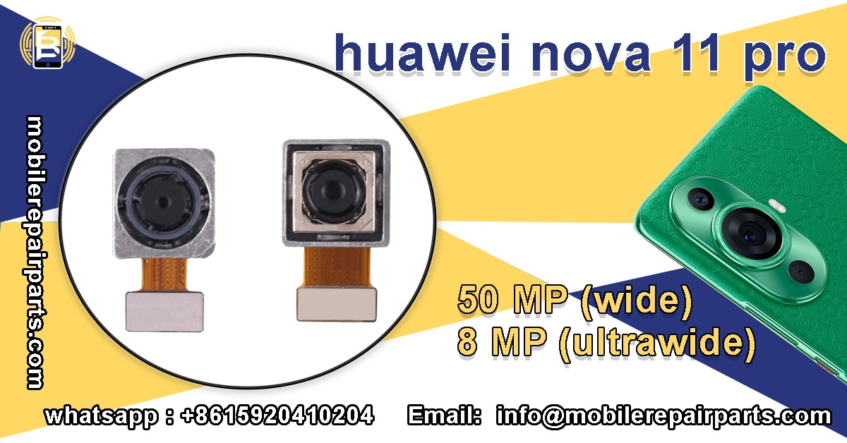 Huawei Nova 11 Pro rear camera modules, 50 MP and 8 MP.