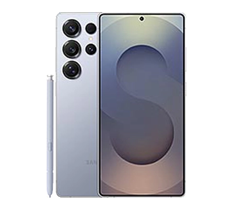 Spare parts for Samsung S25 Ultra  including screen, battery, camera, flex cable, and housing.