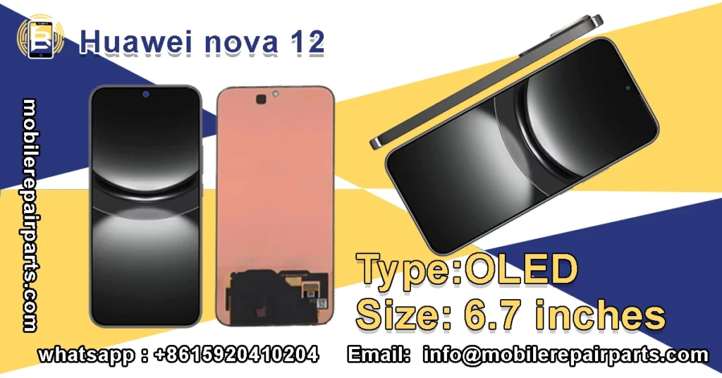 Image showing Huawei Nova 12 OLED display specifications.