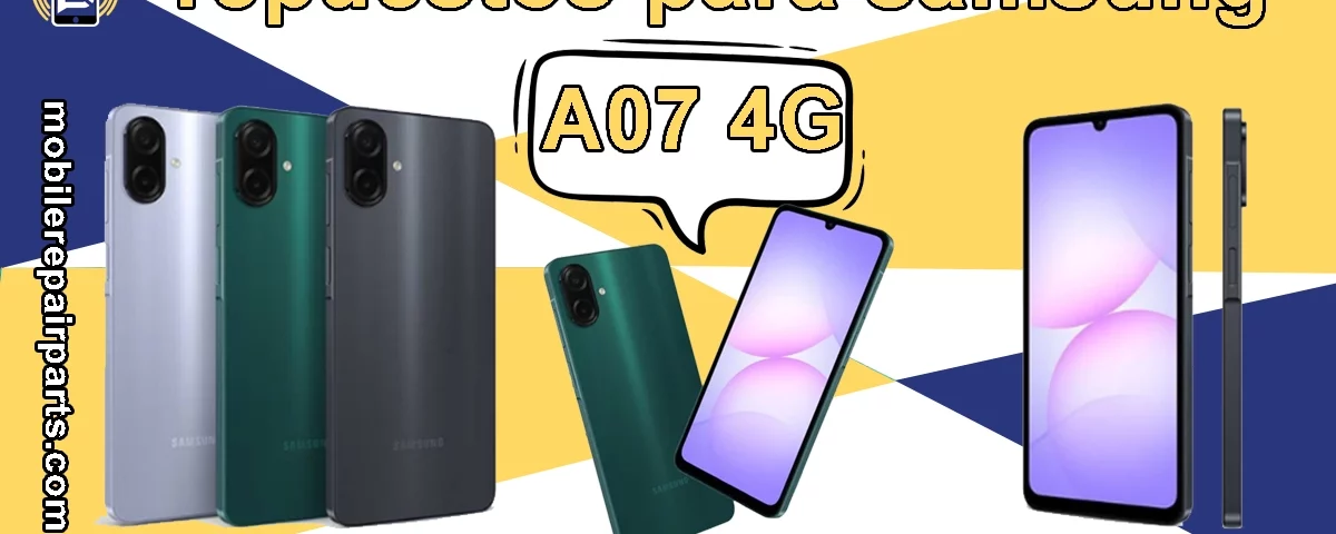Repuestos para Samsung A07 4G, móviles y contacto.