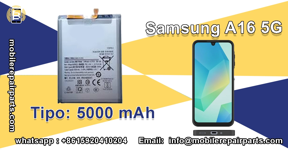 Batería Samsung A16 5G con capacidad de 5000 mAh.