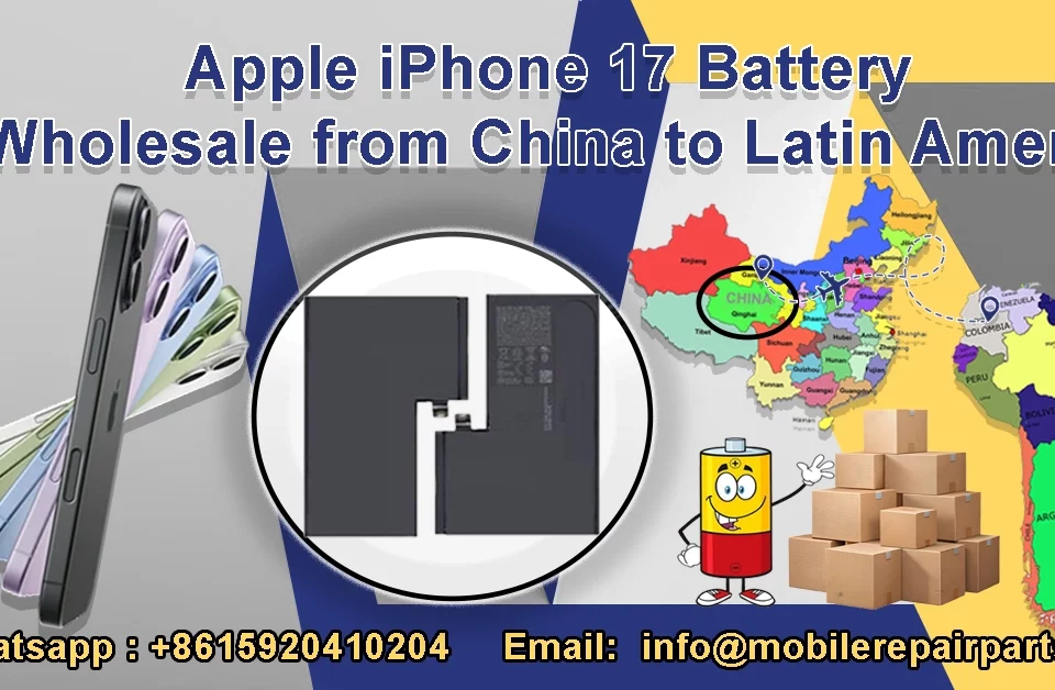Apple iPhone 17 battery wholesale from China to Latin America - Pure Cobalt quality.