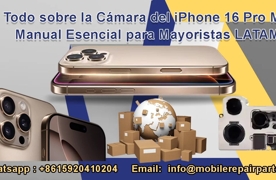 Piezas de repuesto para la cámara del iPhone 16 Pro Max para vendedores mayoristas en Latinoamérica