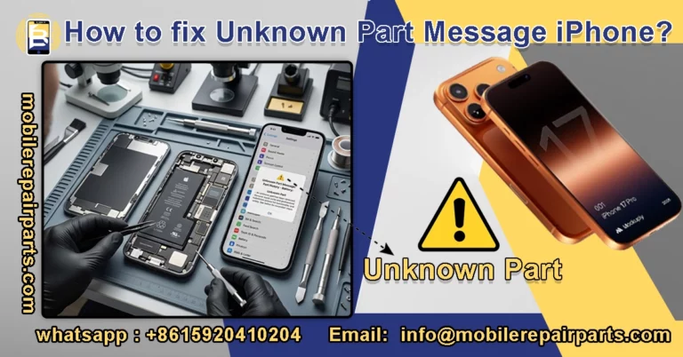 How to fix Unknown Part Message iPhone: A Guide for Service Technicians