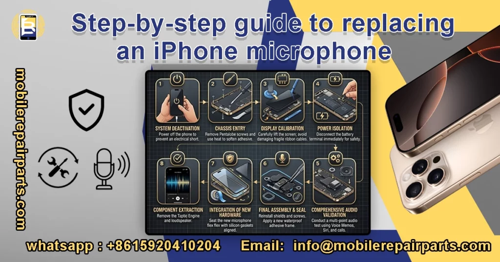 Step by step process of replacing an iPhone microphone