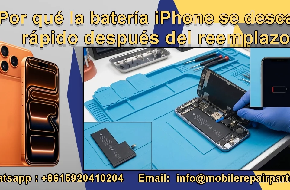 batería iPhone se descarga rápido después del reemplazo por mala calidad o instalación