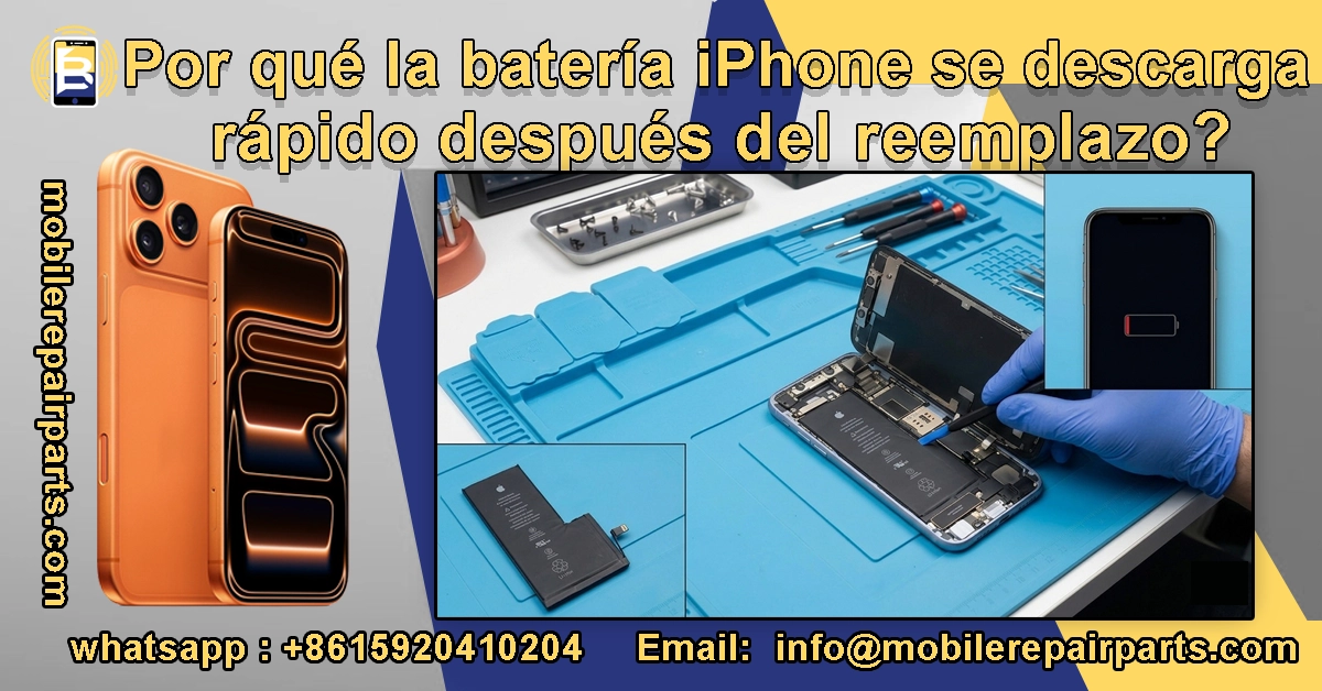 batería iPhone se descarga rápido después del reemplazo por mala calidad o instalación
