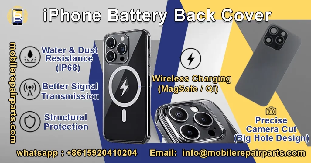 iPhone back glass cover replacement wireless charging compatible