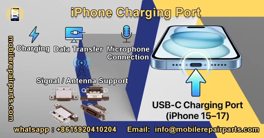 iPhone charging port USB-C replacement flex cable repair