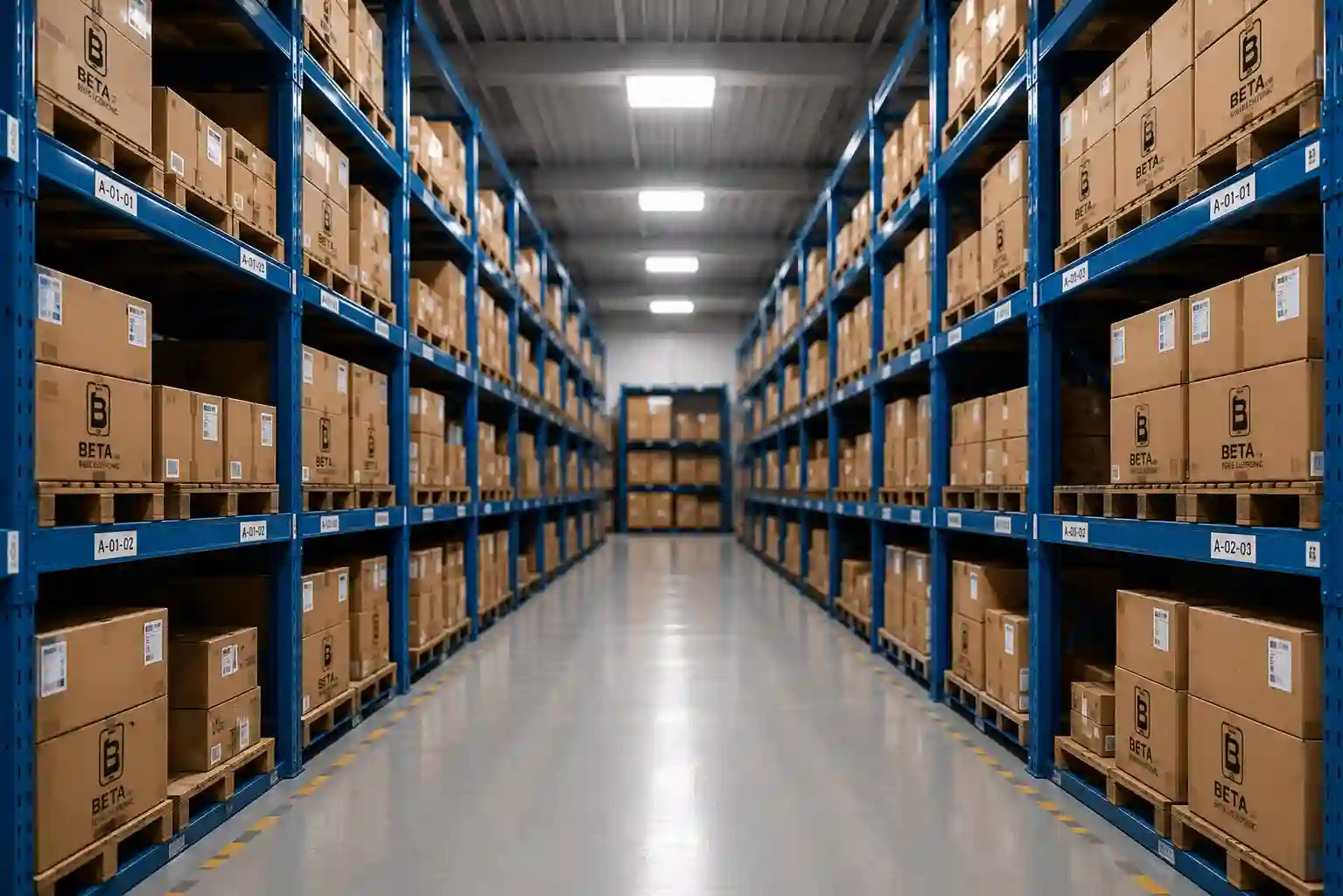 Large mobile phone repair parts warehouse with over 10000 items in stock at BETA Electronic