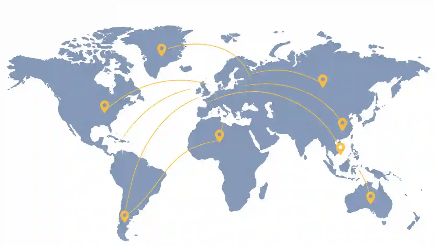 World map showing global wholesale support