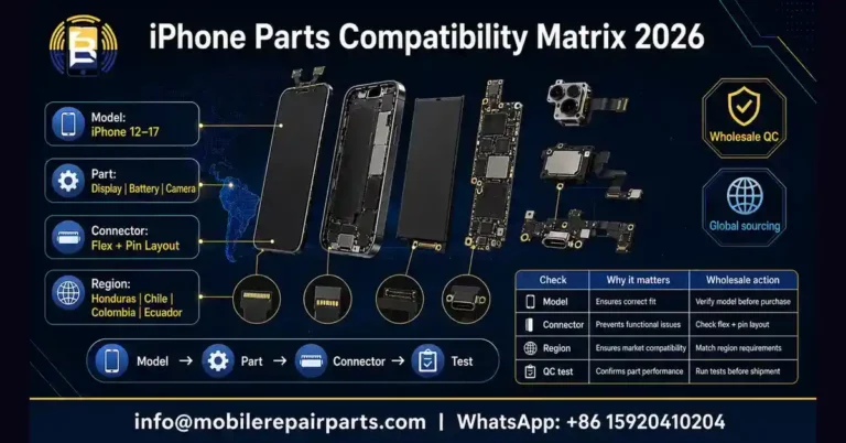 iPhone Parts Compatibility Matrix 2026: Model, Region, Connector & Wholesale Buying Guide