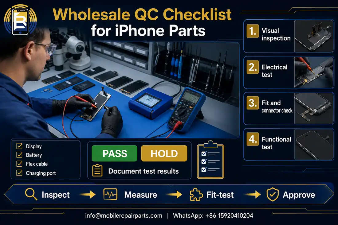 Wholesale quality control checklist for iPhone replacement parts