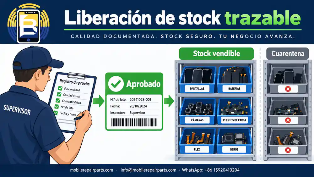 Liberación de stock trazable con lotes aprobados y cuarentena separada