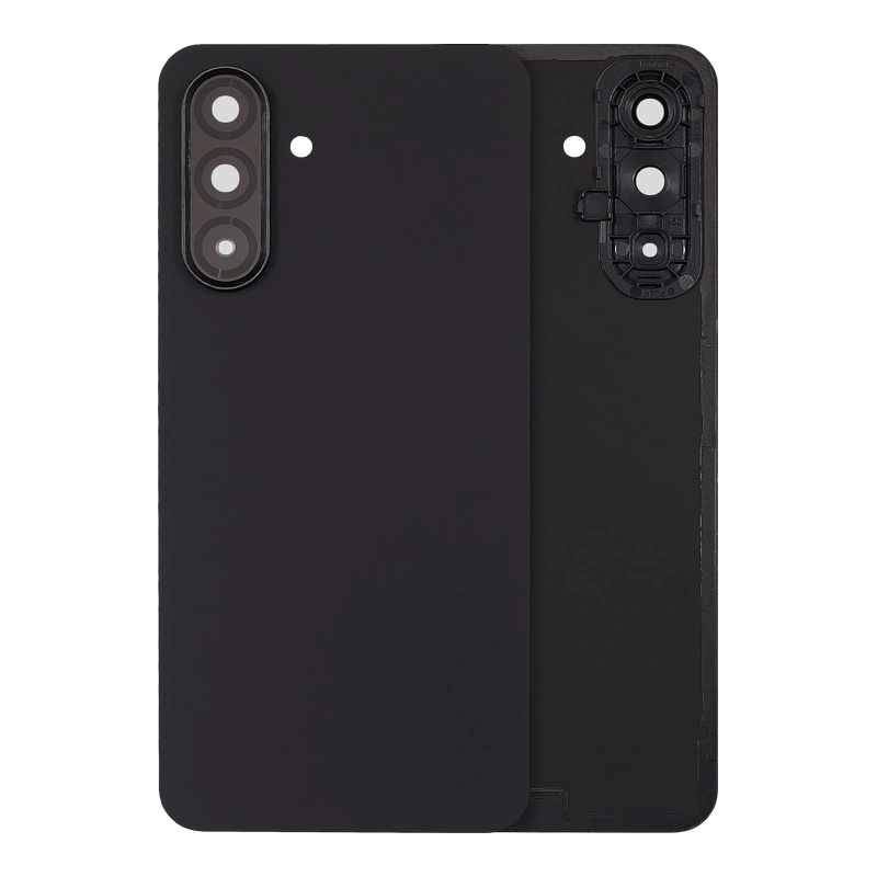 Tapa trasera negra alternativa con zona de lentes de cámara, sin logotipo añadido — Samsung Galaxy A17 4G / 5G