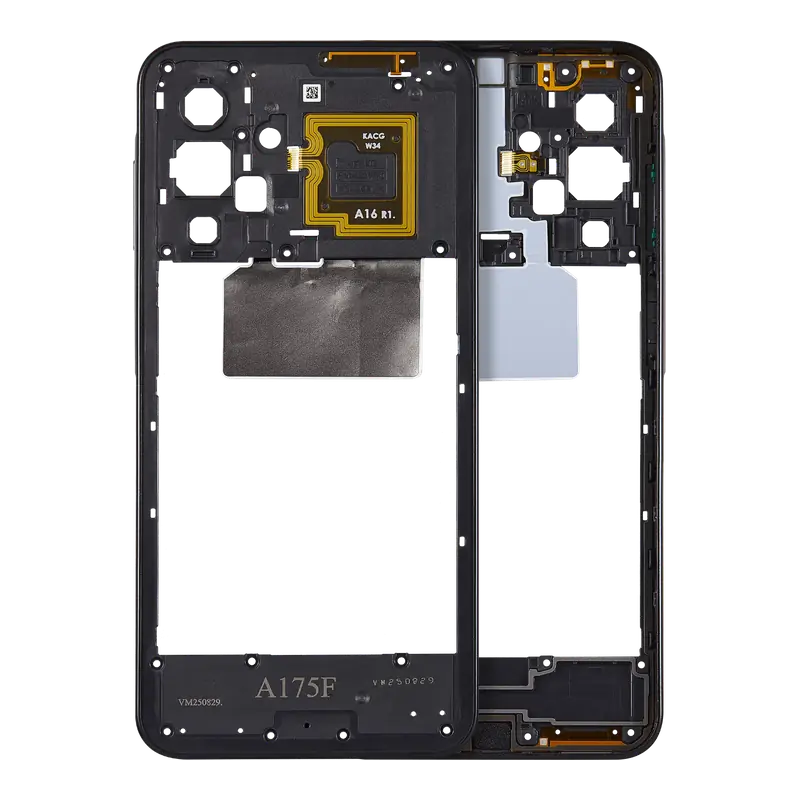 Carcasa de marco intermedio negra como se muestra — Samsung Galaxy A17 4G